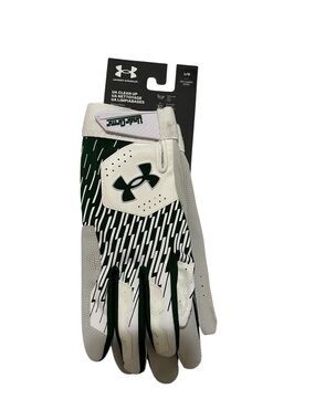 Under Armour Batting Glove in Green and White